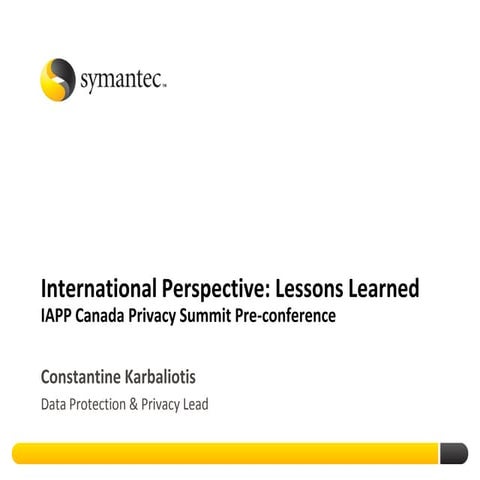 International Perspectives on Data Breach