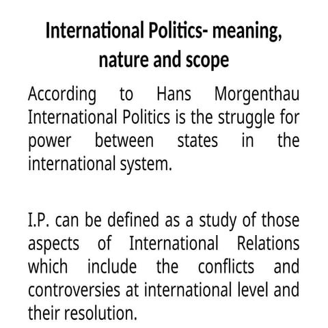 INTERNATIONAL POLITICS MEANING NATURE AND SCOPE PDF visual data 4