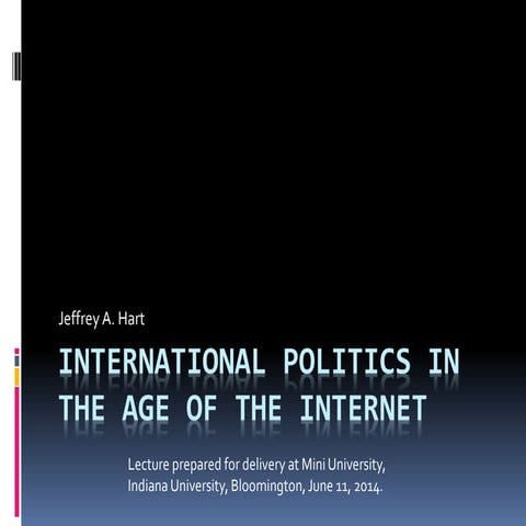International politics in the age of the internet