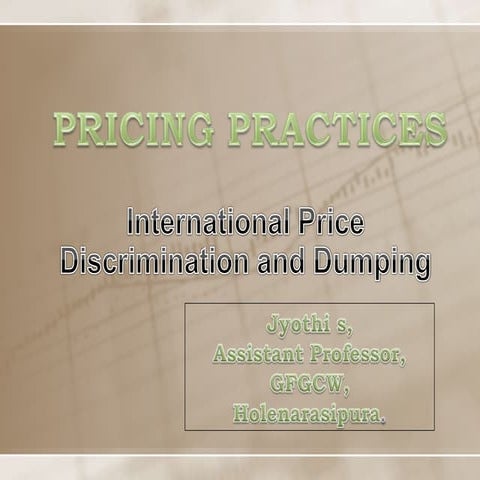 International price discrimination