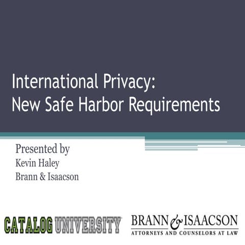 International privacy with kevin haley