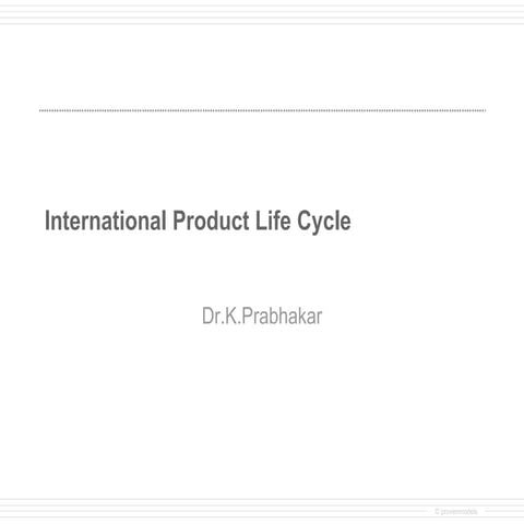 International product life cycle
