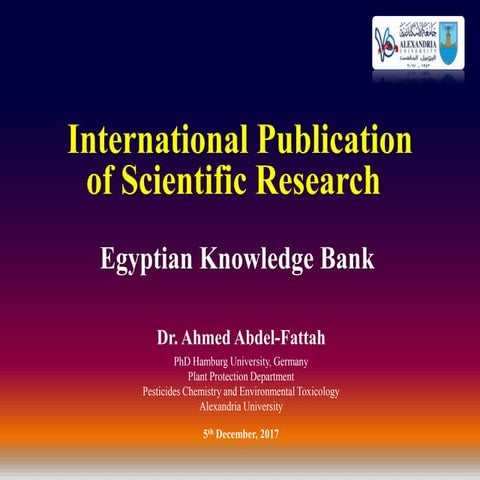 International publication of scientific research
