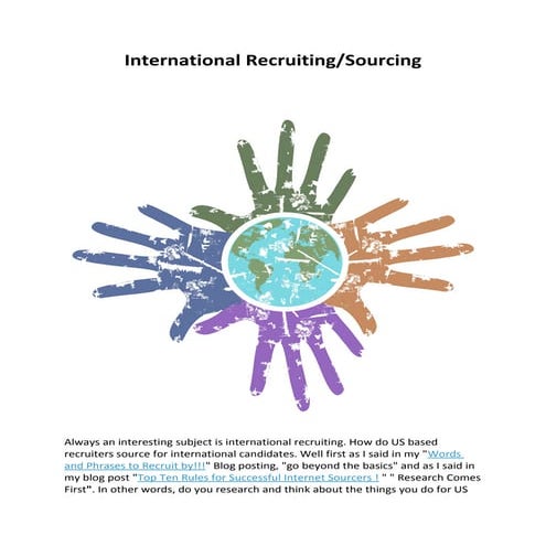 International recruiting