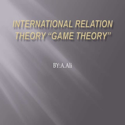 International Relation Theory