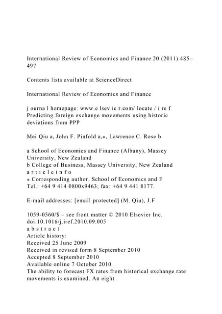 International Review Of Economics And Finance 20 2011 485 49 Docx International Review Of Economics And Finance 20 2011 485 49 Docx