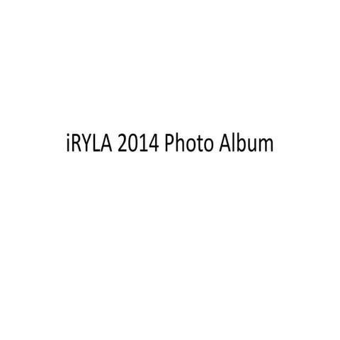 International RYLA 2014 Participant Photo Album | PPTX