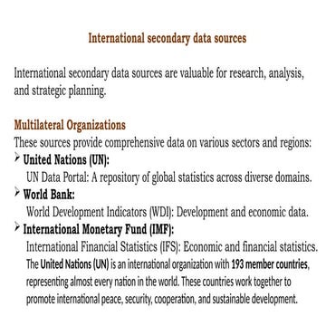 Research Methodology - Secondary data (Introduction and Sources)) | PPTX