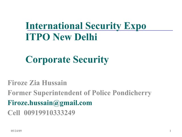 International Security Expo Itpo New Delhi Finl