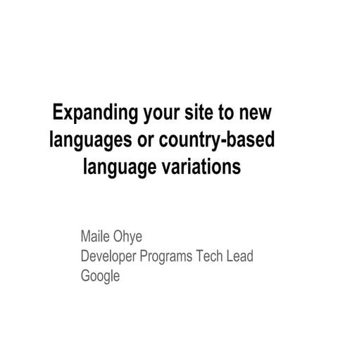 International sites hreflang