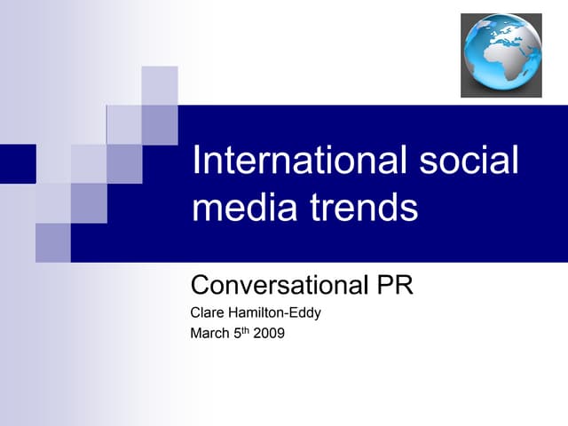 International Social Media Trends