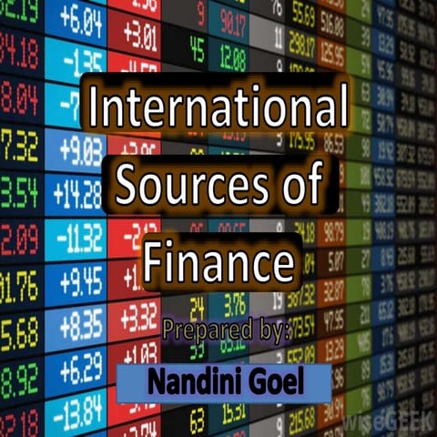 International Sources of Finance