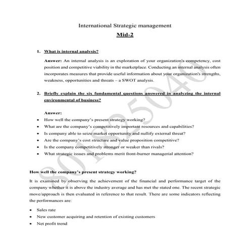 International strategic management 