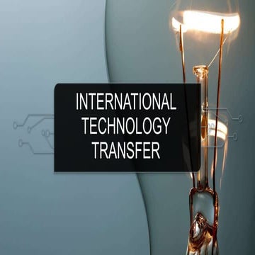 International technology transfer