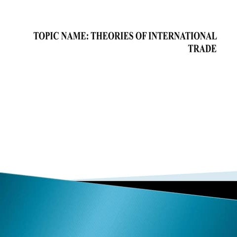 international trade theories business concepts