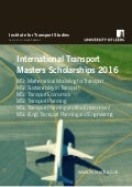 Scholarships (International) for Masters Degees in Transport 2016