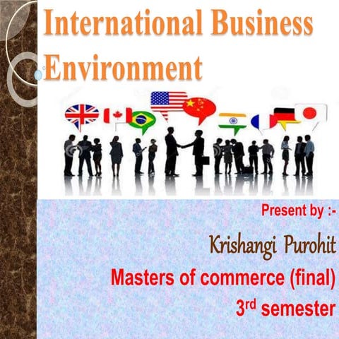 Internation business environment