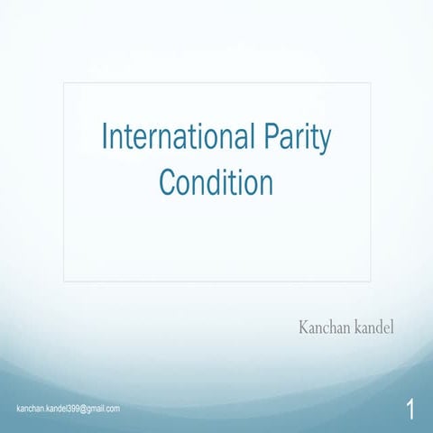 Internation parity condition