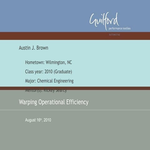 Guilford Intern Project Presentation