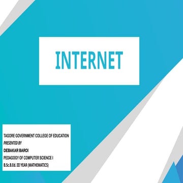 INTERNET.pptx : Introduction, Services, Security, Social Impact and Future of...