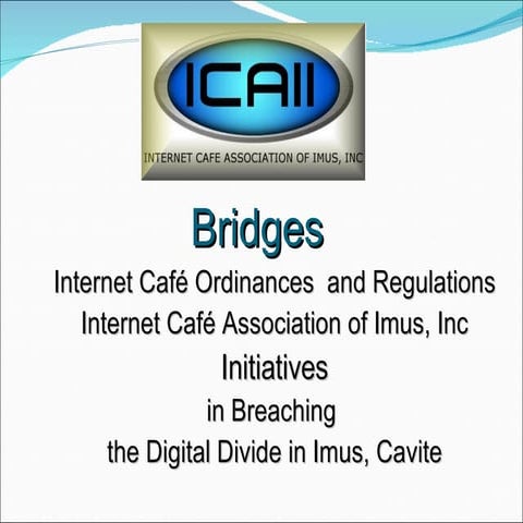 Internet Cafe Congress Presentation | PPT