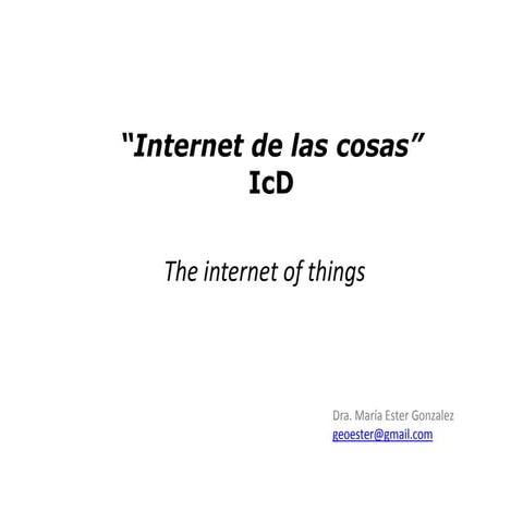 El internet de las cosas | PPTX