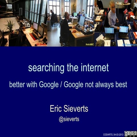 Searching the internet - better with Google / Google not always best