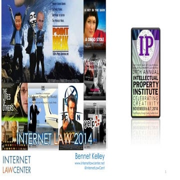 Internet Law 2014 - Presentation at CalBar IP Institute