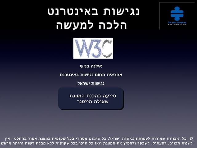 נגישות באינטרנט לאנשים עם מוגבלות, הלכה למעשה