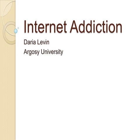 Internet Addiction Powerpoint