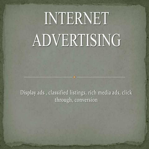 Internet advertising