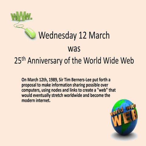 Internet and pre internet presentation