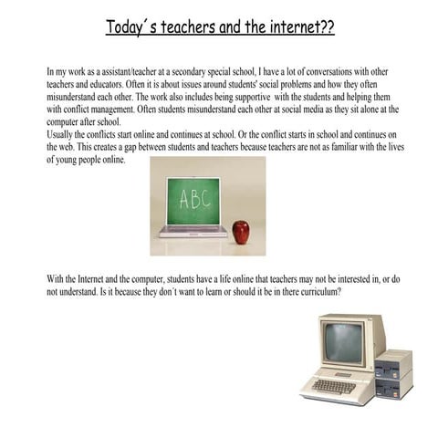 Internet and teachers