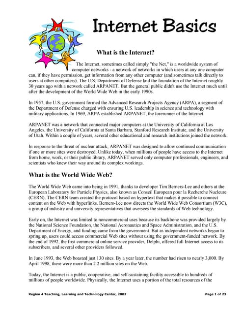 Internet basics | PPTX | Internet for Beginners | Internet