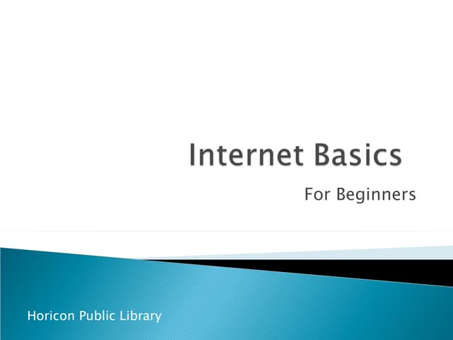 Internet basics for seniors