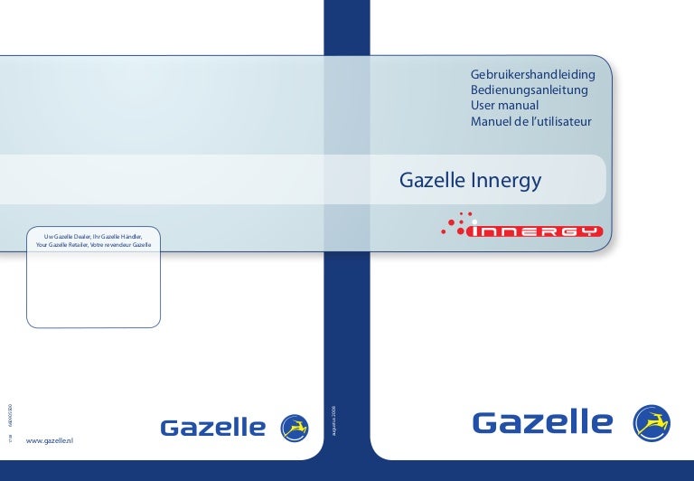 Internet bikes handleiding gazelle innergy