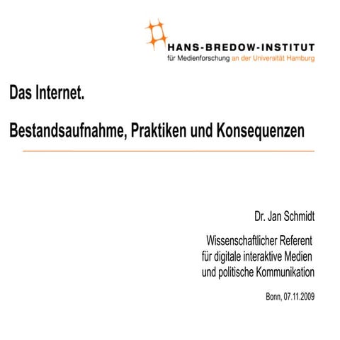 Internet - Entwicklung, Praktiken, Konsequenzen