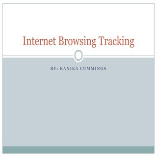 Internet browsing tracking