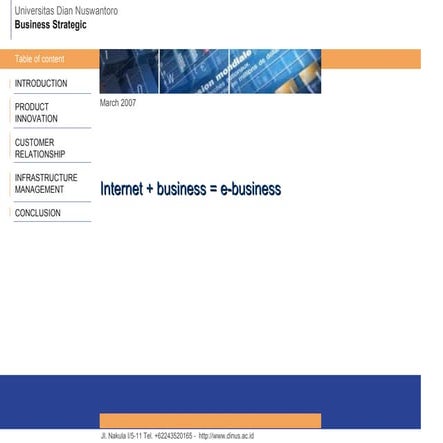 Internet + Business = E Business