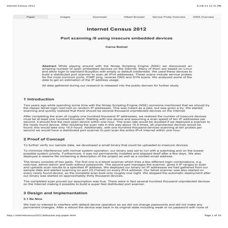 Internet census 2012