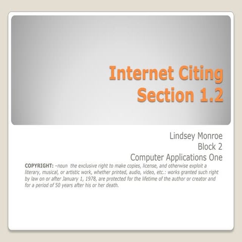 Internet Citing | PPT