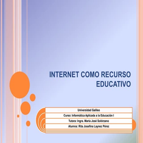 Internet como recurso educativo