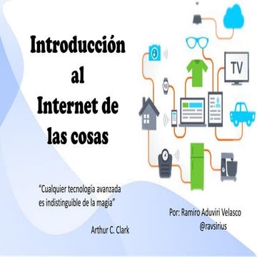 Introduccion al Internet  de las cosas