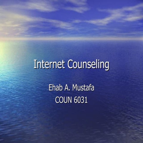 Internet counseling