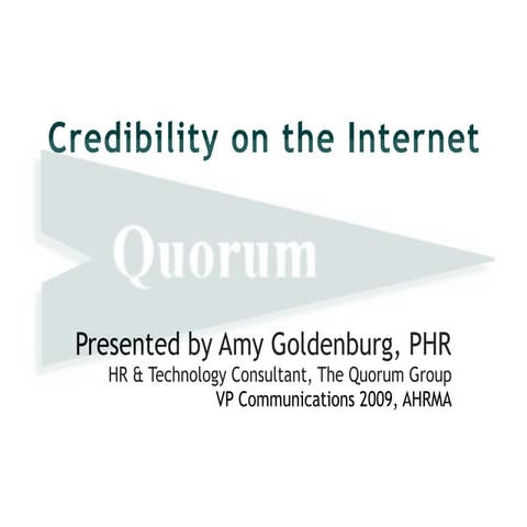 Internet Credibility