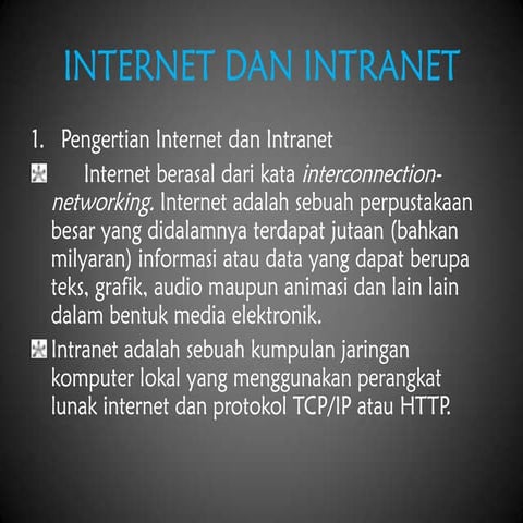 Internet dan intranet