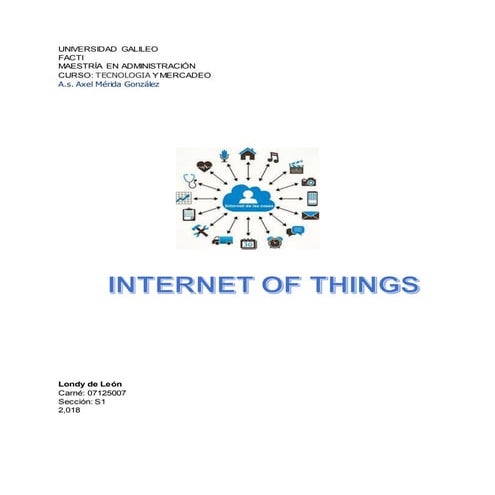 El Internet de las cosas IoT - Presentación PowerPoint | PPTX