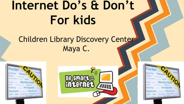 Internet do's and don'ts. Kids safety on the Internet 