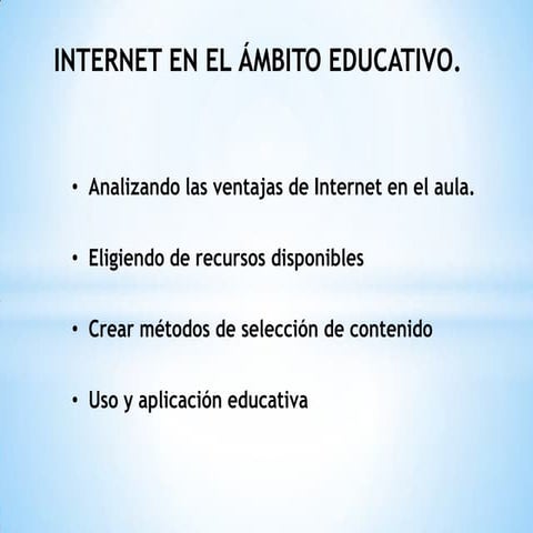 Internet en ambito educativo