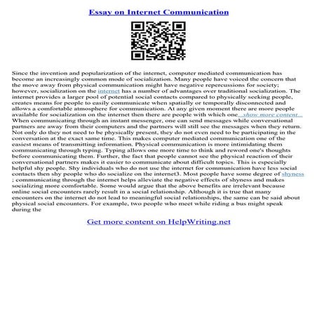 Internet Essay Topics